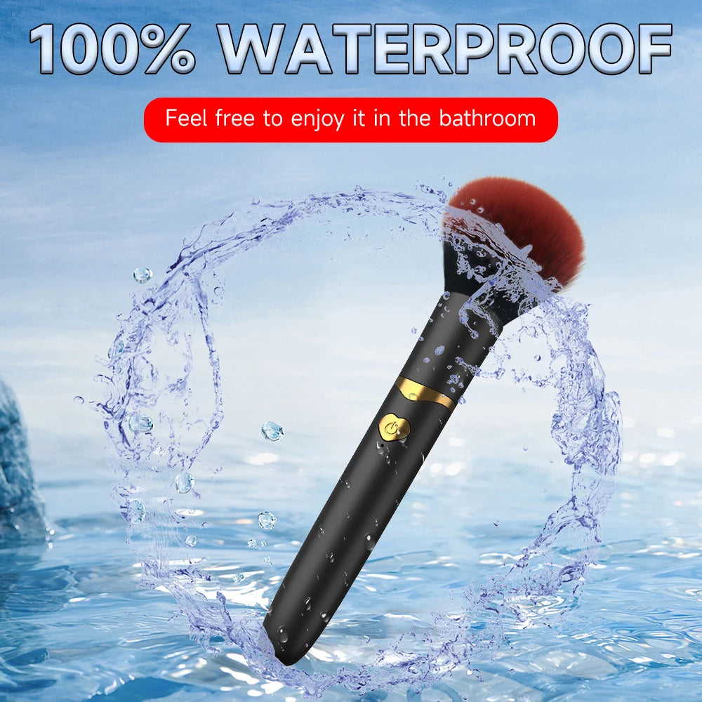 2 In 1 Electric Foundation Brush 7 Vibration Makeup Brush Multi-Function Soft Fluffy Portable Rechargeable Detail Makeup Tools